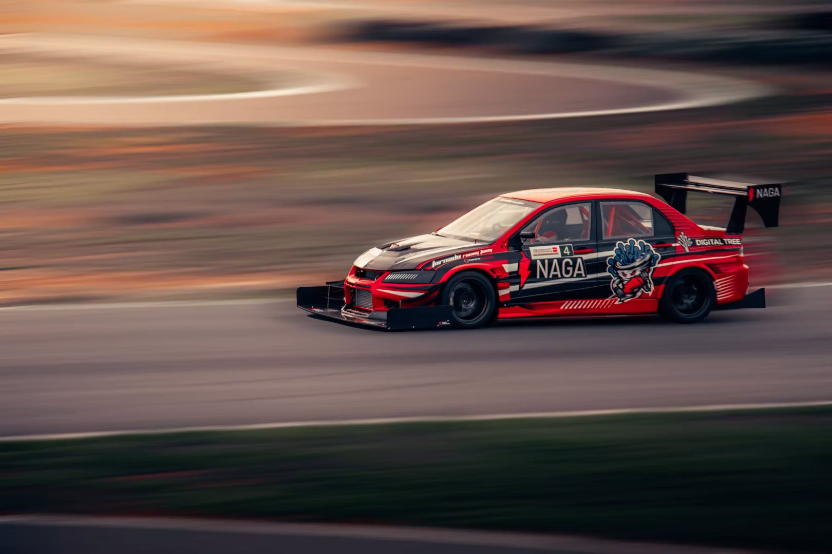 Racing car on the Full Track